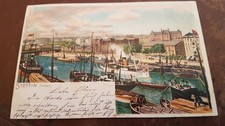 AK - STETTIN Hafen / gelaufen