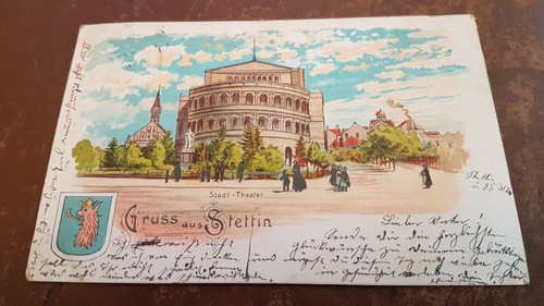 Gruss aus stettin - ak,