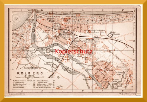 Kolberg stadtplan von 1902 - kolberg, 1902+