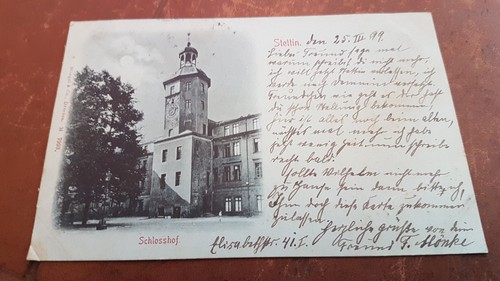 Stettin schlosshof - ak,